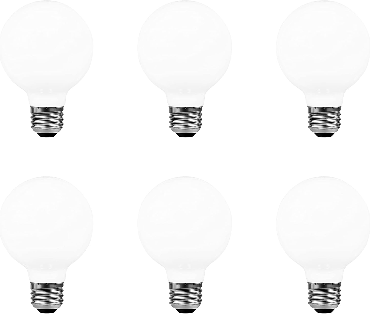 Sylvania Reduced Eye Strain G25 Globe LED Light Bulb, 40W = 4.5W, 13 Year, Dimmable, Frosted, 5000K, Daylight - 6 Pack (41242)