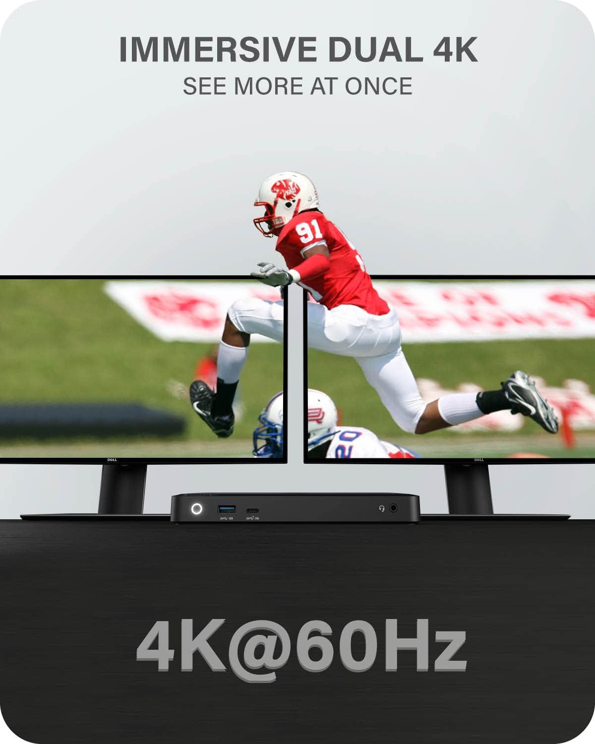 ALOGIC Dual 4K Display Universal Docking Station DX2 with 65W Laptop Compatible with Mac and Windows, 2x4K@60Hz DisplayPort,1xUSB-C 10G (with Fast Charging),3xUSB-A 5G, Audio, Ethernet