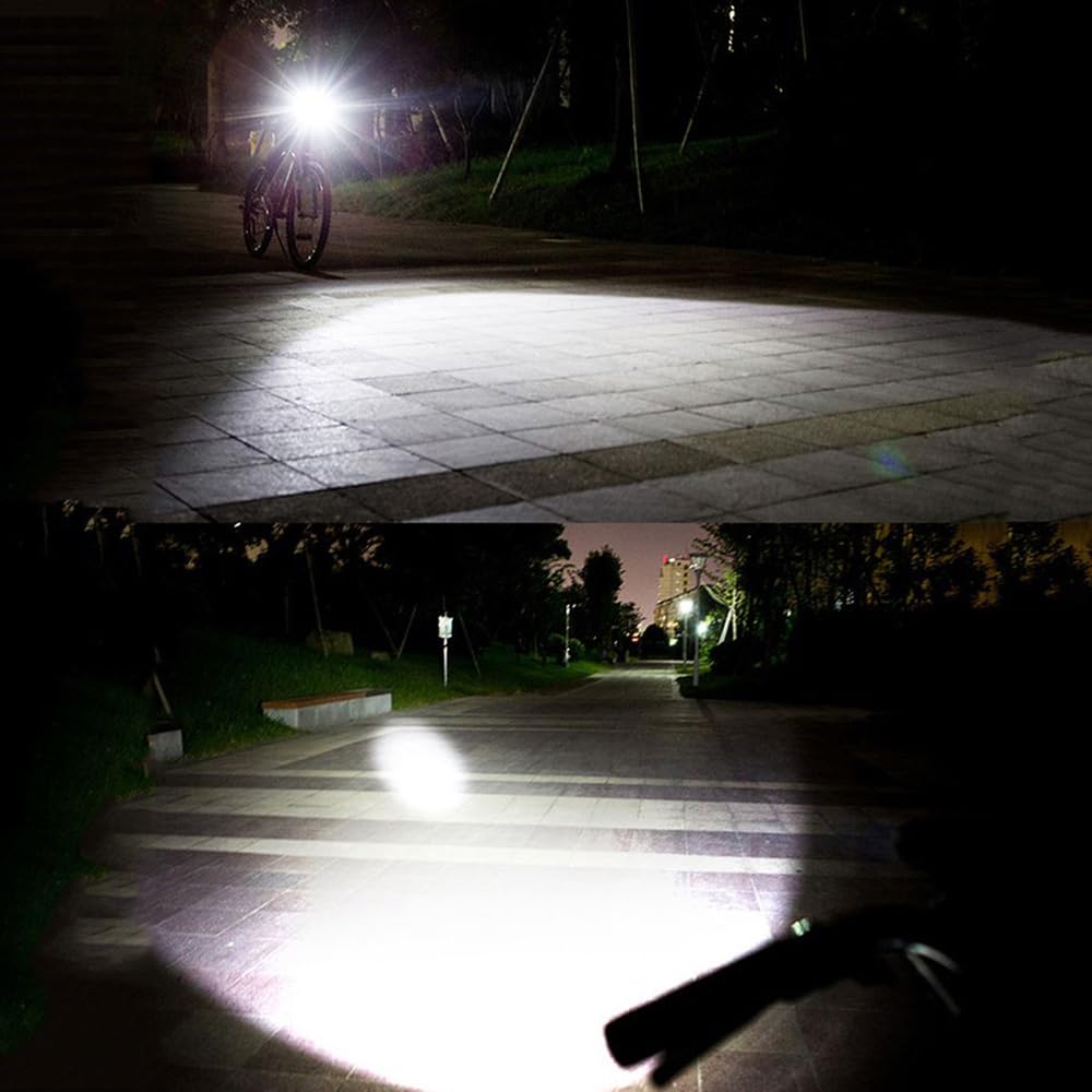 Faro Anteriore per Bicicletta Ricaricabile Tramite USB, 350 Lumen, Impermeabile, Ideale per Bici da Strada, Mountain Bike e da Città.