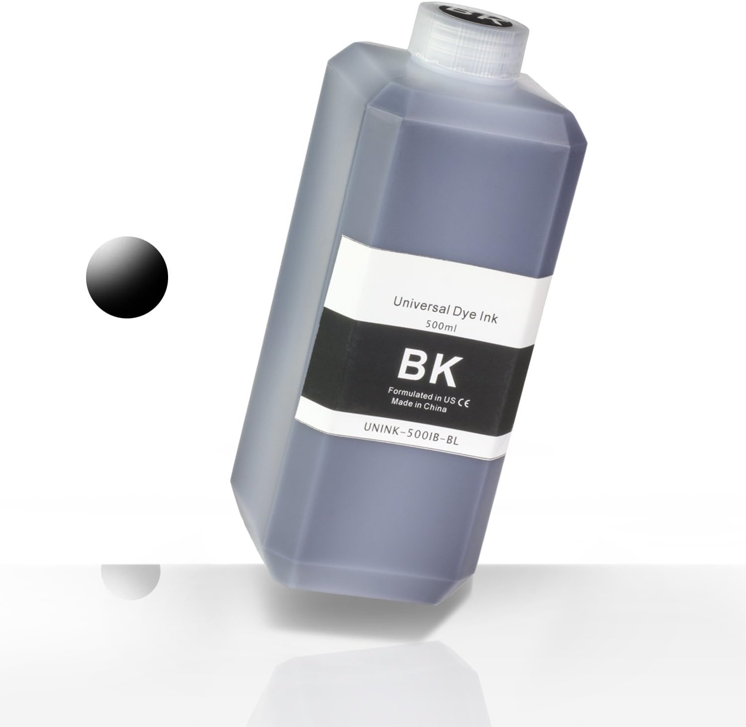 OfficeSmartInk Refill Ink with Refill Kit Compatible with Most Inkjet Printers (Black 500 ml Bottle 16.9 oz, 1-Pack)