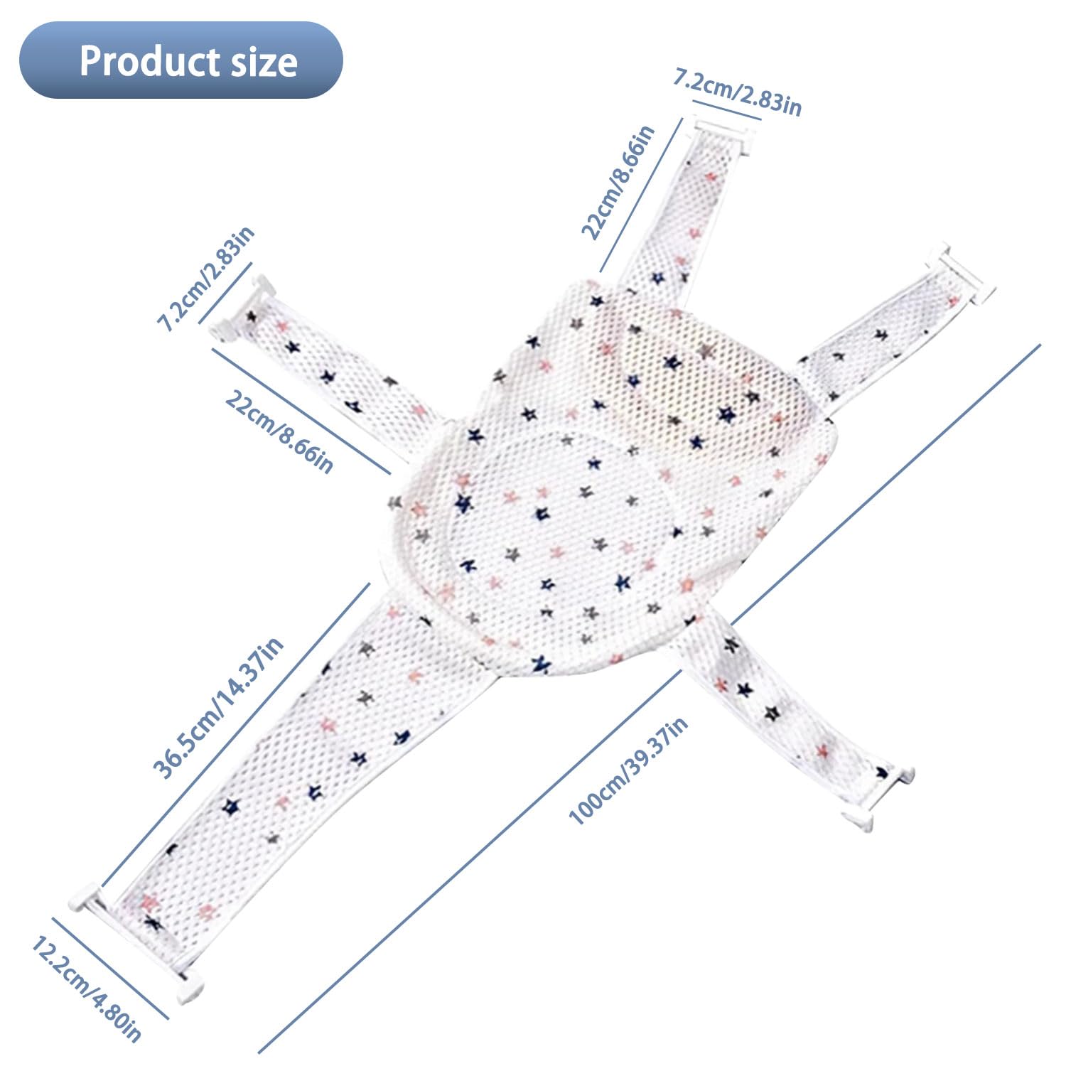 Cuscino Bagnetto Neonato Universale - Rete Sospesa Regolabile Per Vaschette, 0-3 Anni - Foto 2