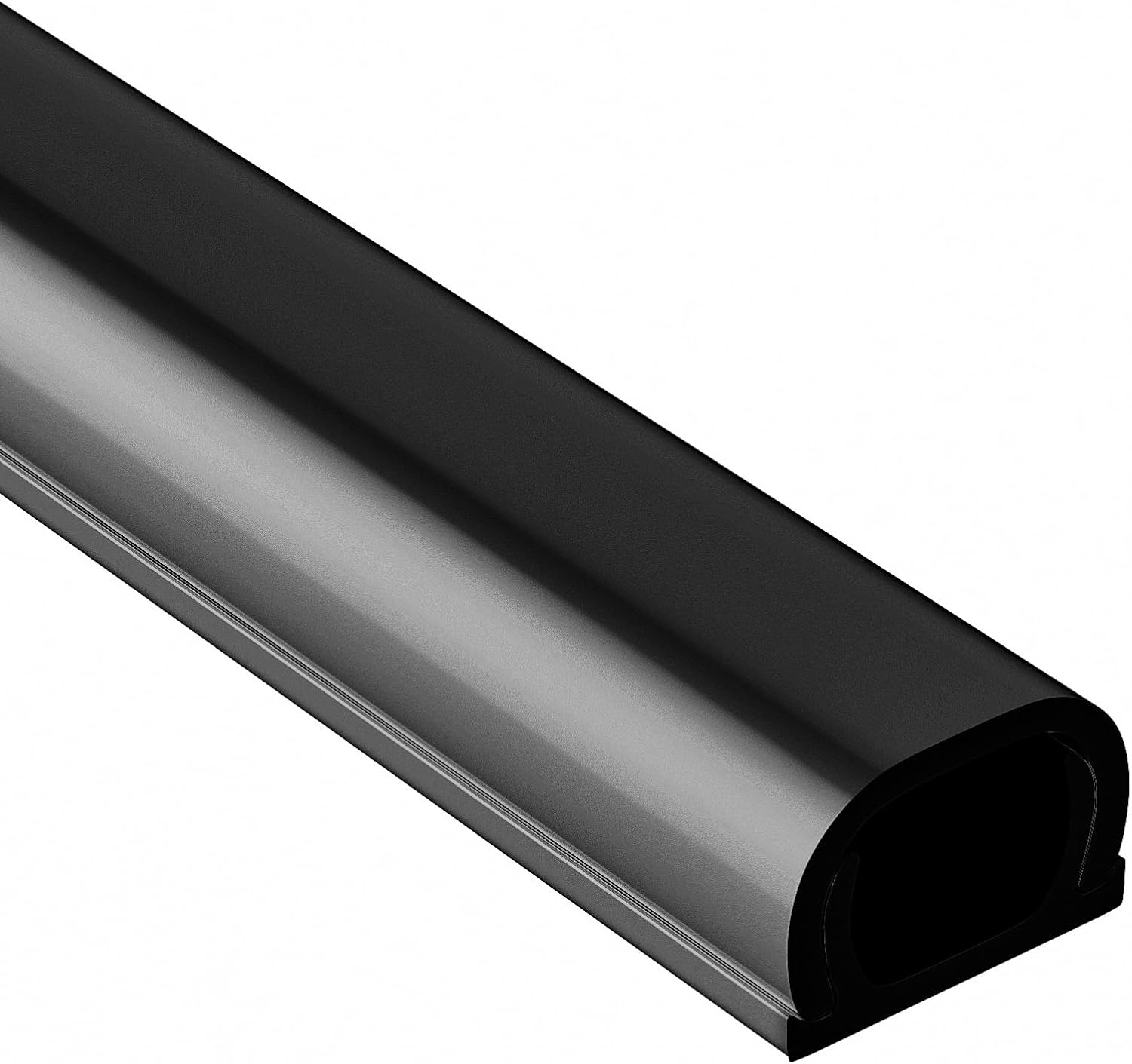 Yecaye 128in Wall Cord Hider for 1 Mini Wire, On-Wall Cord Cover Channel, Wire Concealer, Cable Cover Cable Management for Home Office, W0.5in H0.31in, Black Small-128*0.5*0.31in Black