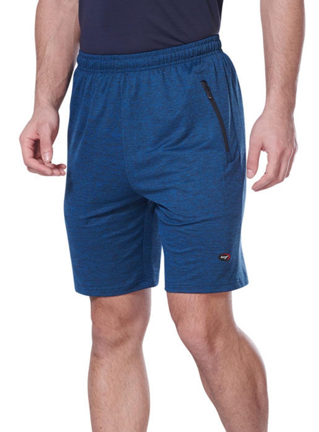 berge' Sports Wear Shorts for Men Long Shorts Dry Fit Melange Fabric with Secure Zipper Pockets Short Sports for Men-picture-38