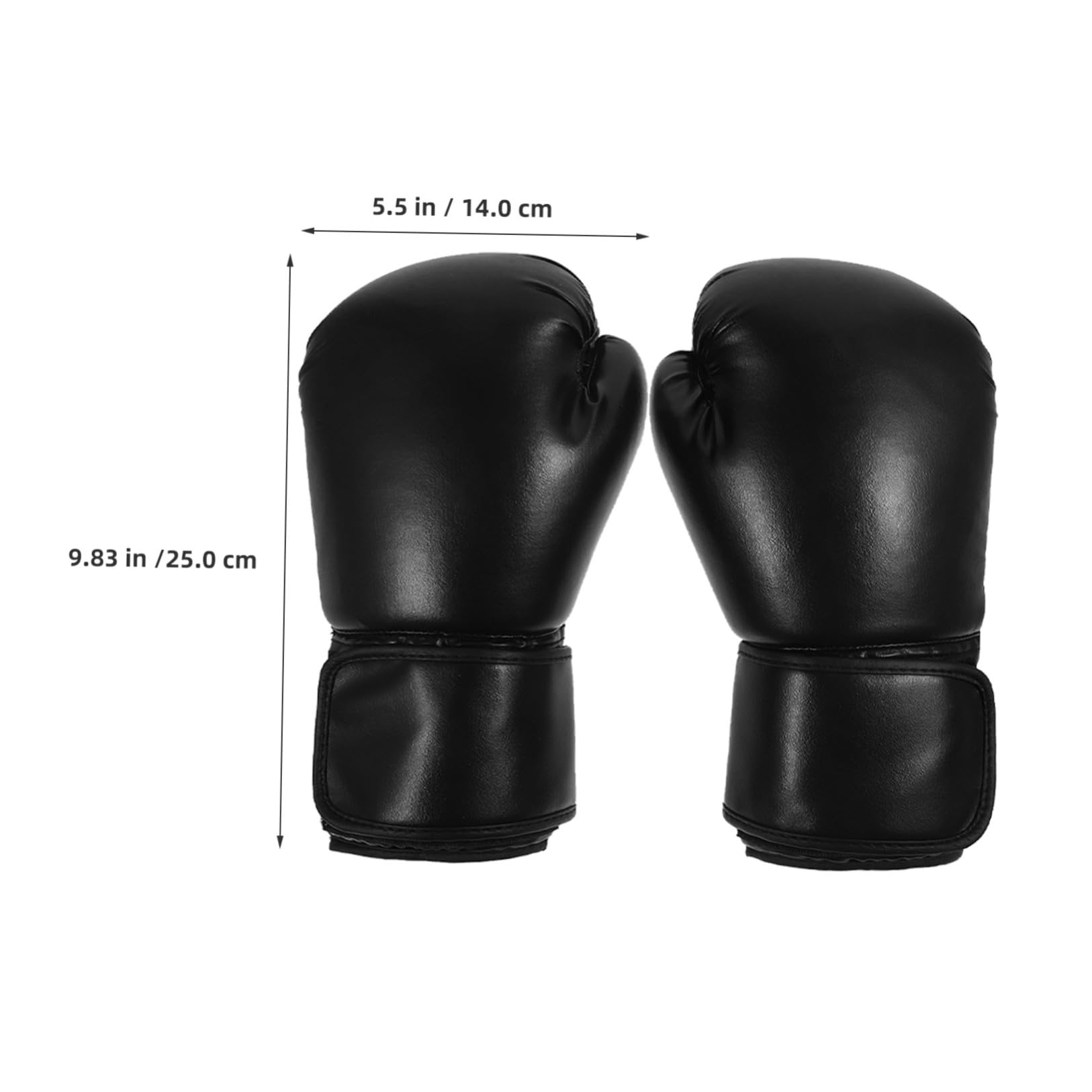 Guantoni da Boxe Professionali per Allenamento e Sparring Posizione Naturale della Mano e Materiale Pu Antiusura, Colore Nero, per Workout Fitness e Boxe