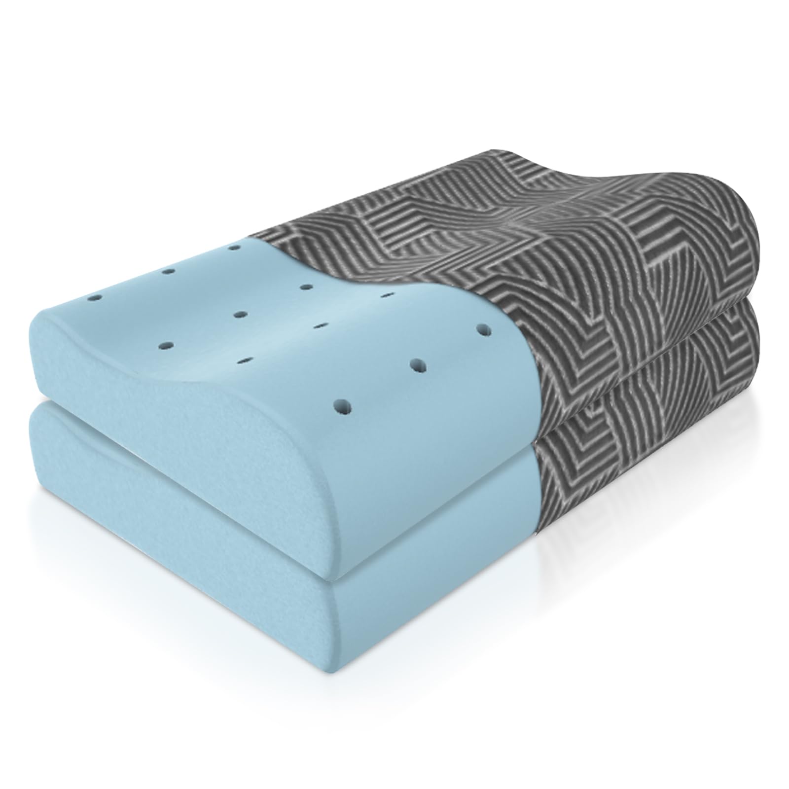 Orista™ Advance Gel Blended Contour Memory Foam Pillow | 2 Year Warranty |Orthopedic Neck & Shoulder Support Pillow for Sleeping | Improves Posture & Spinal Alignment | 23 x 14 x 4.5 Inch | Set of 2-picture-28