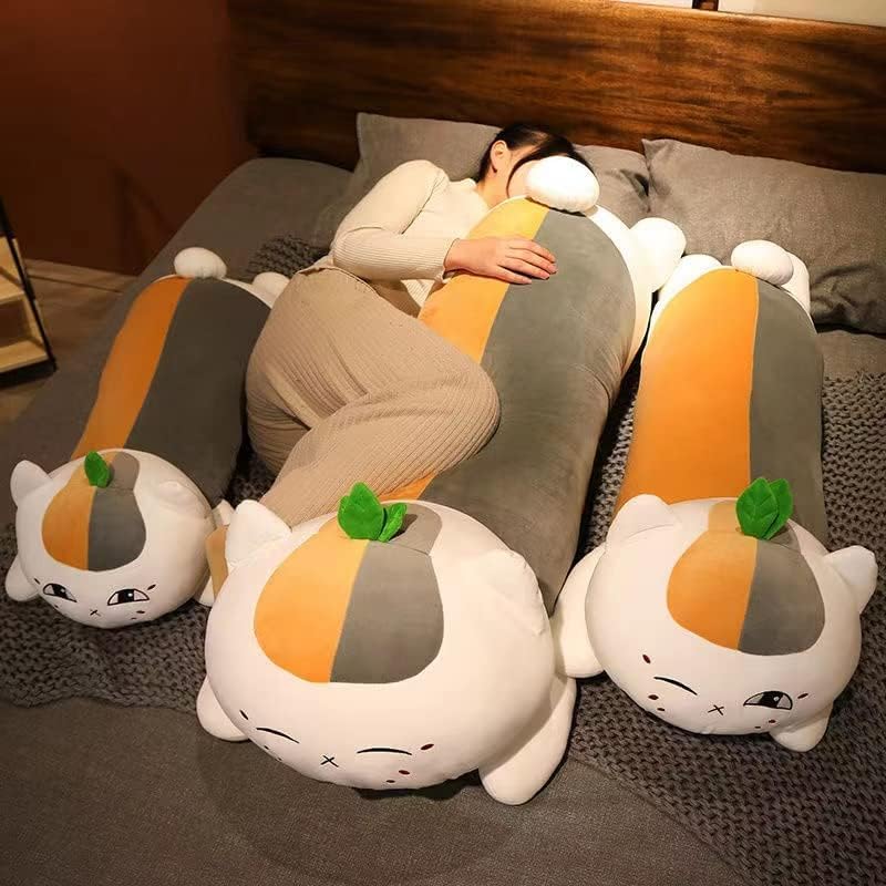 【SAQJEE】抱きまくら ぬいぐるみ ニャンコ先生 ねごせんせい 抱き枕 クッション 猫 風 ふわふわ 抱き枕カバー 布団 寝具
