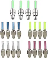 BlueSunshine 20 peças de luz de LED para tampa de válvula de roda de pneu flash para carro bicicleta bicicleta motocicleta pneu de luz (4 vermelho, 4 amarelo, 4 azul, 4 verde, 4 colorido)