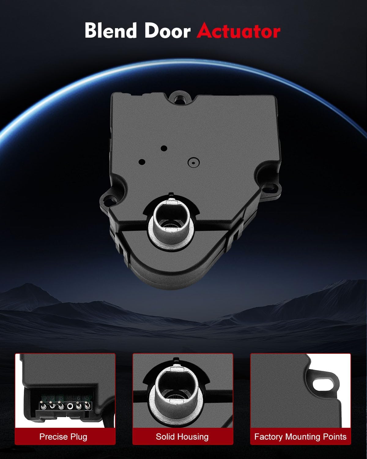 CCIYU Air Door Actuator HAVC Heater Blend Door Actuator for 2009-2012 for Chevy for Traverse,07-12 for GMC for Acadia,2008-2012 for Buick for Enclave,07-10 for Saturn for Outlook 604-140 2PCS