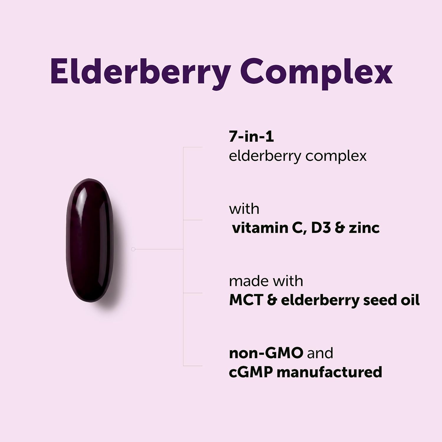 Micro Ingredients Elderberry Complex with Zinc & Vitamin C, 360 Softgels | 7-in-1 with D3, Oil of Oregano, Quercetin & Ginger | Made with MCT & Elderberry Seed Oil