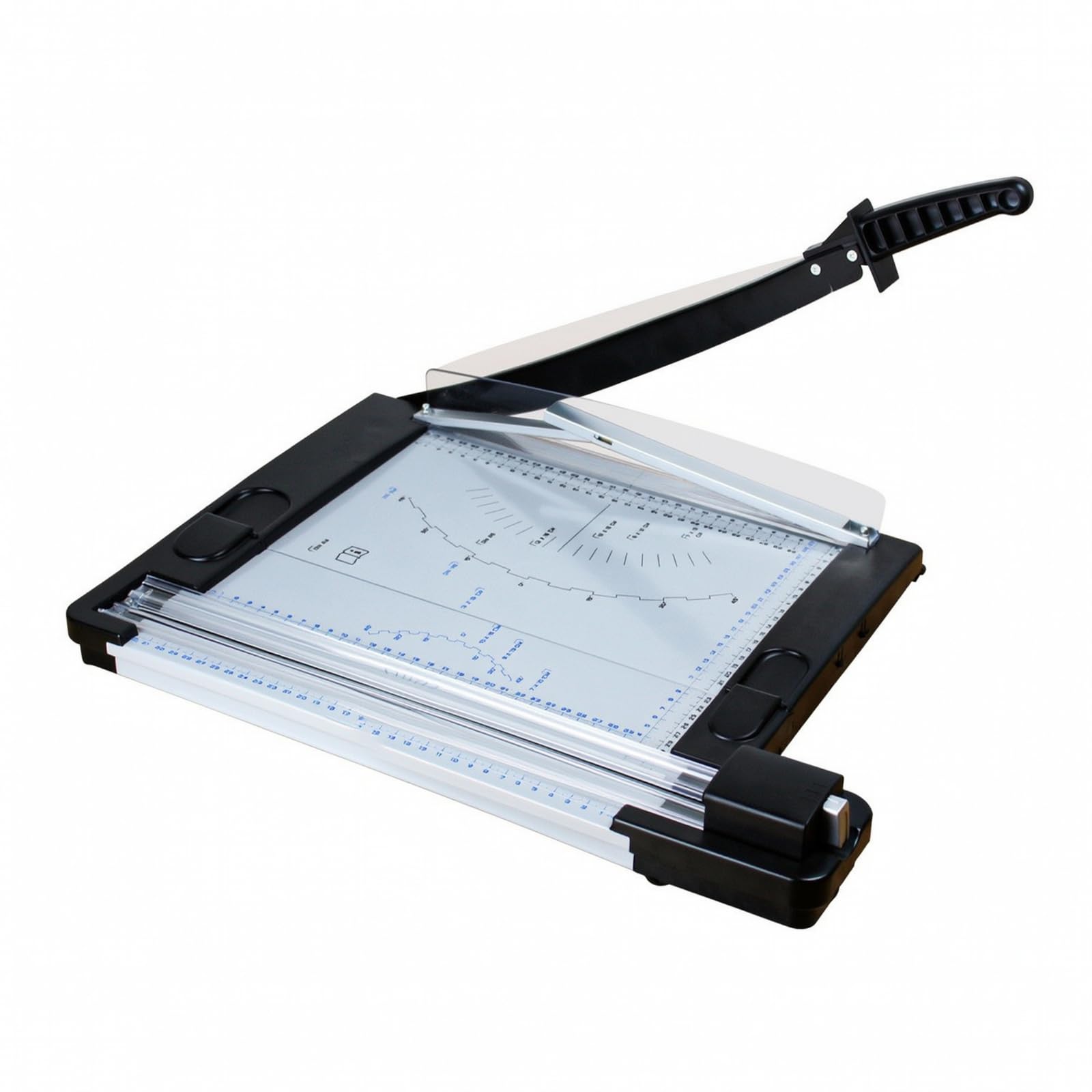 Taglierina con Bisturi Scorrevole Integrata Resistente Taglierina con Guide di Allineamento Stabile Tagliacarte Manuale per Ufficio