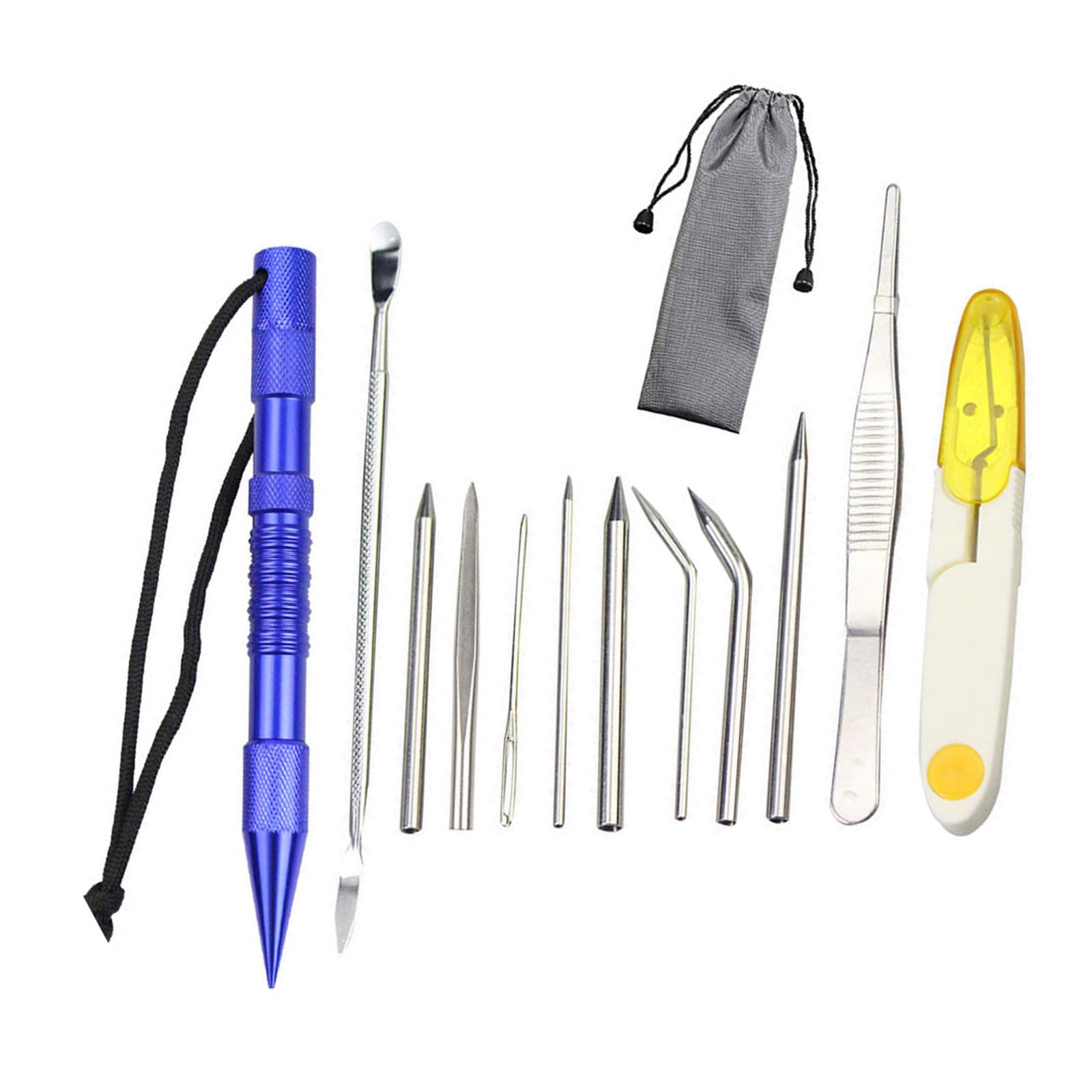 Paracord Needle Stitching Suit Umbrellas Rope Needle Bracelets Flattener Knitting for Leather and Rope Work Paracord Sewing Set