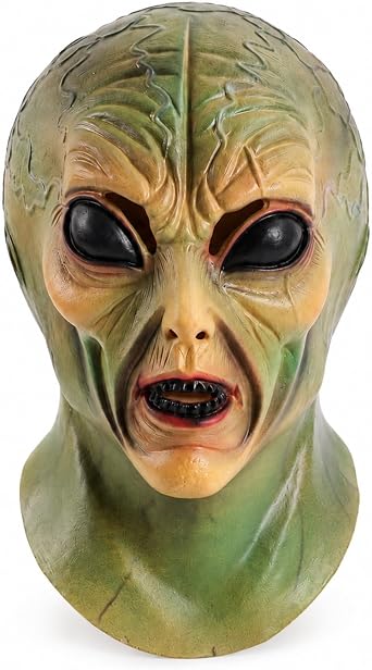 Alien Mask Scary Latex Full Head Realistic Masks Halloween Dress Up Costume Headwear Props for Cosplay Party