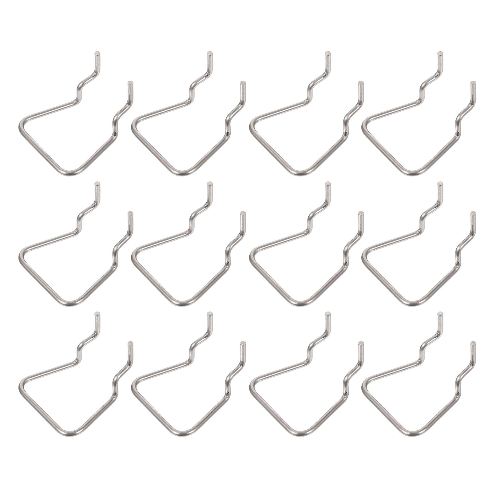Ganci Singoli Facili da Installare 12 Pezzi in Acciaio Inossidabile Ganci per Pannello per Espositori Attrezzi per Banco da Lavoro e Diverse Occasioni