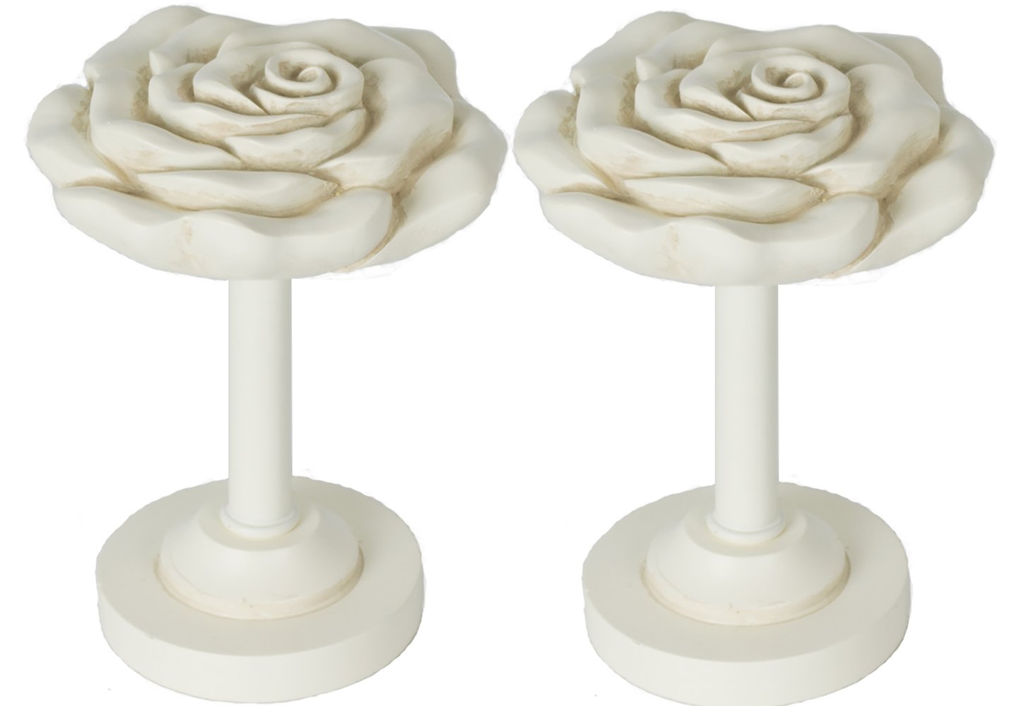 Urbanest Rose Designer Decor Drapery Holdback, 2 Pieces, Ivory