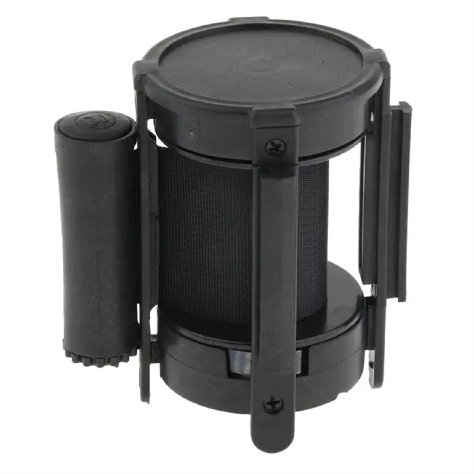 Cinta Balizamiento Montado En Pared Barrera de cola retráctil con cinturón 2 m, poste cuerda for, barrera, correa cinta para Aeropuertos(Black)