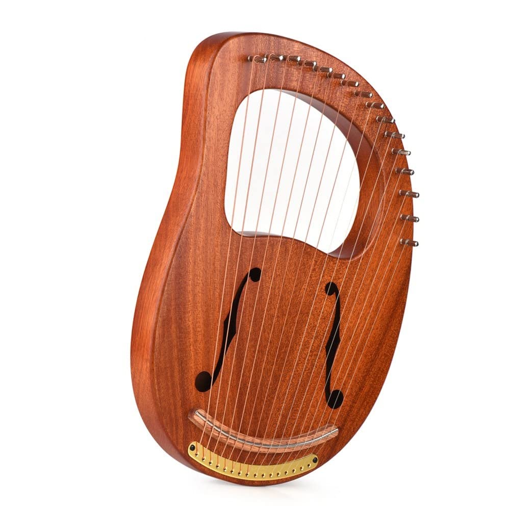 Arpa a 16 corde in legno con scatola di risonanza e martello per accordatura per musicoterapia e performance, strumento a corda perfetto per principianti e professionisti