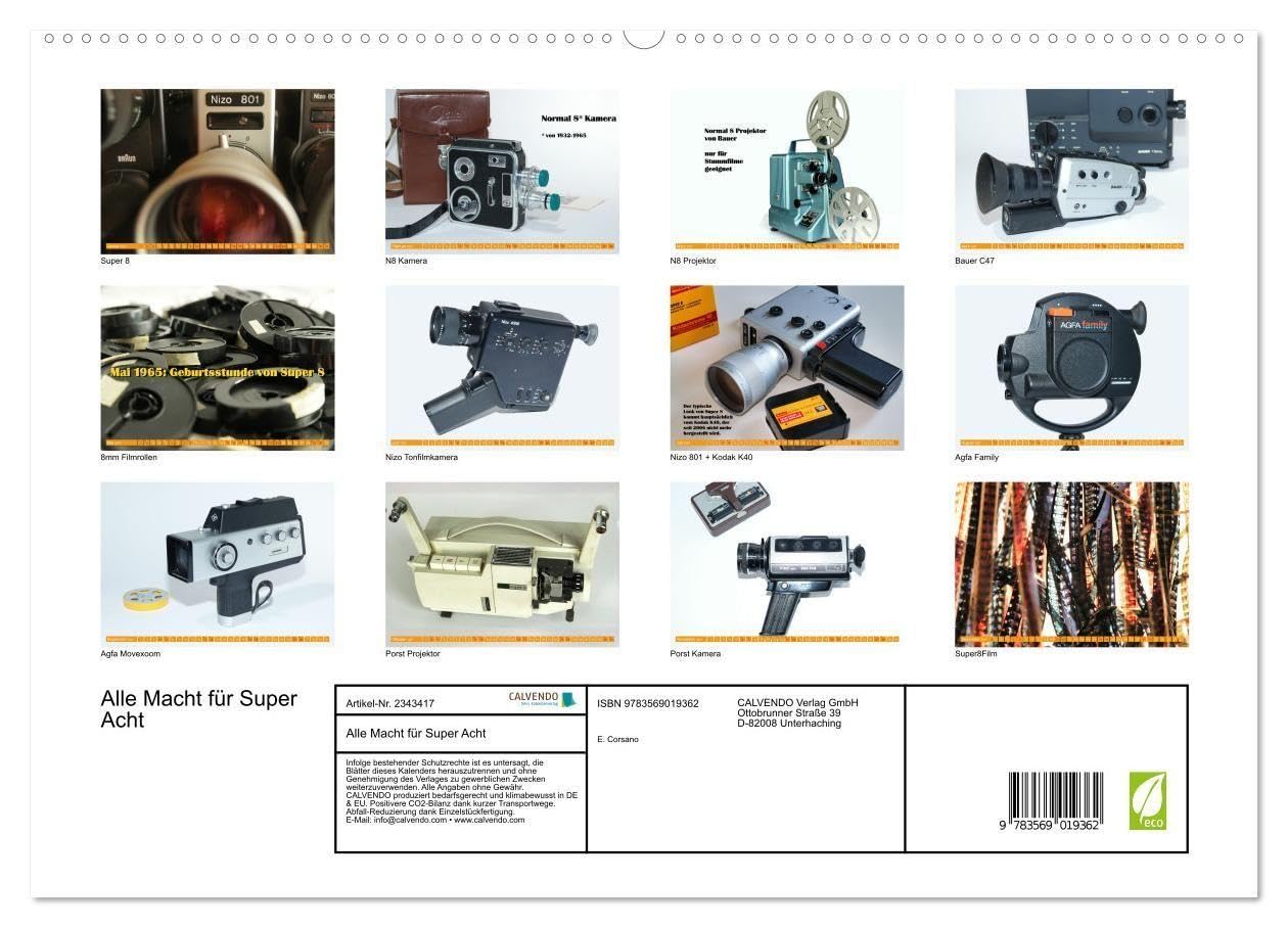 Alle Macht für Super Acht (hochwertiger Premium Wandkalender 2027 DIN A2 quer), Kunstdruck in Hochglanz: Super 8 Kalender (CALVENDO Kunst)