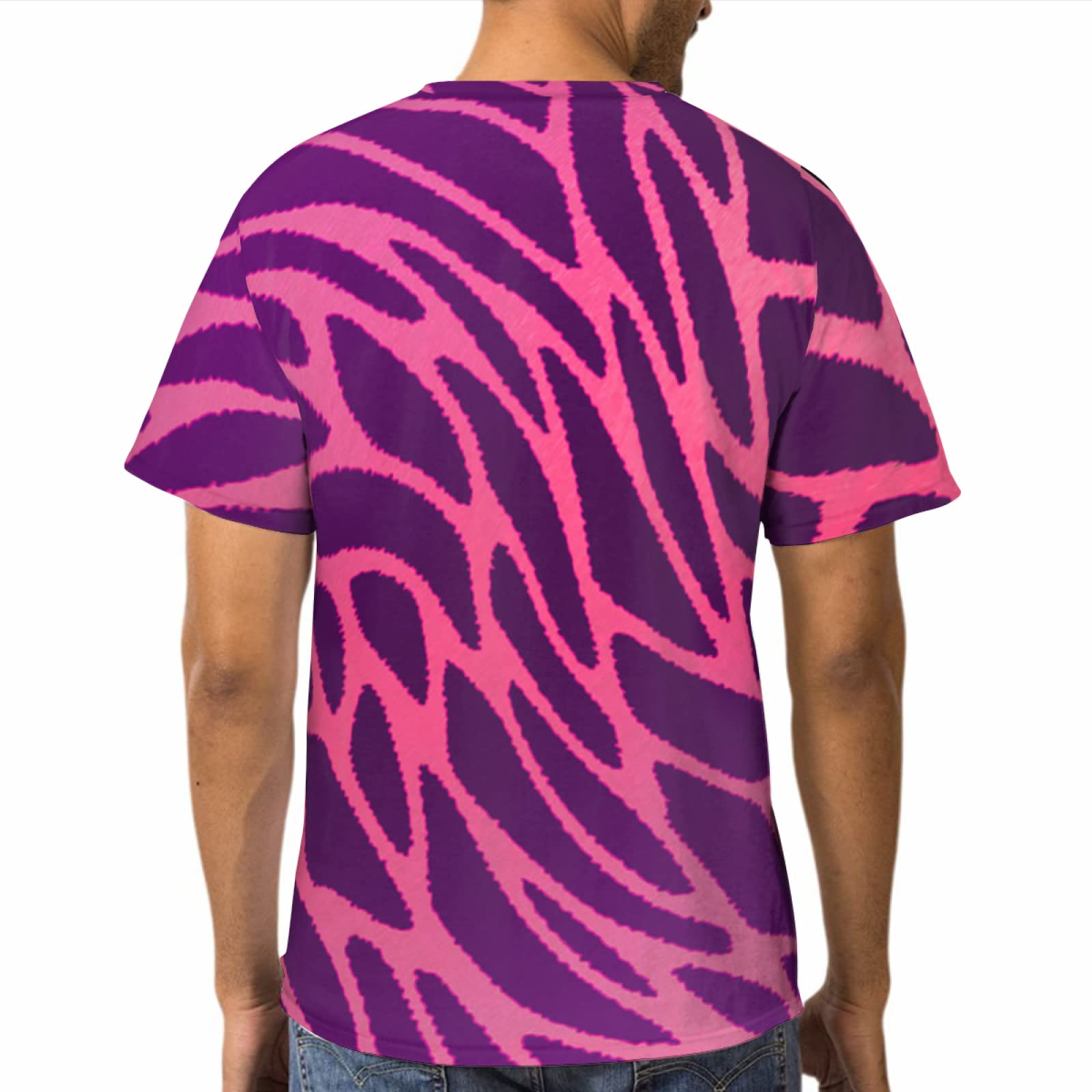 Amazon.co.jp: Tシャツ メンズ 夏服 半袖 紫 ピンク キリン柄 ティー