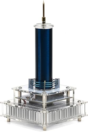 Joytech Music Tesla Bobina Base acrílica Shell Arco Plasma Bocina de transmisión inalámbrica de escritorio experimental Modelo de juguete
