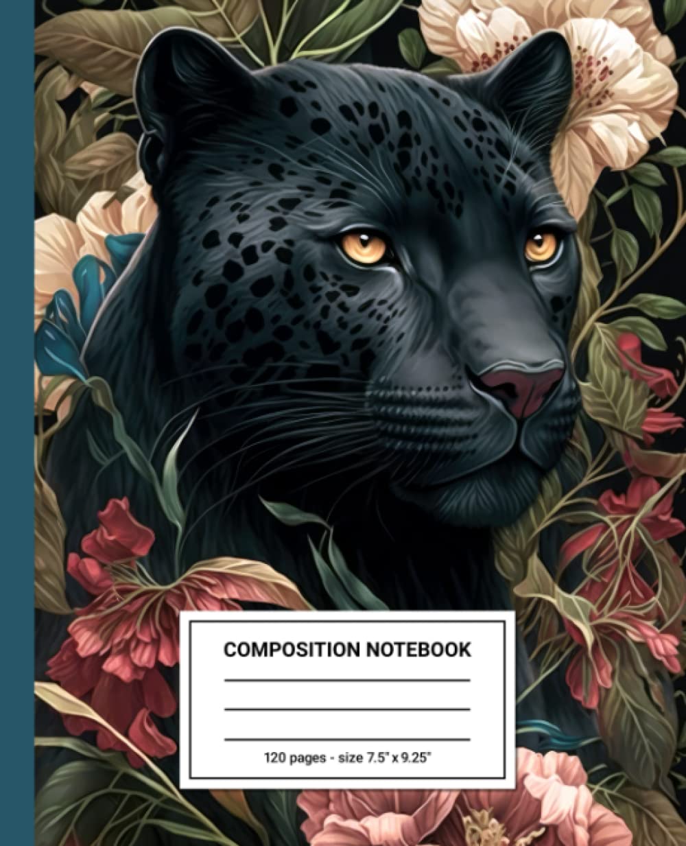Black Panther Composition Notebook: Unique Cover Design with 120 pages of College Ruled Paper - African Wildlife Collection