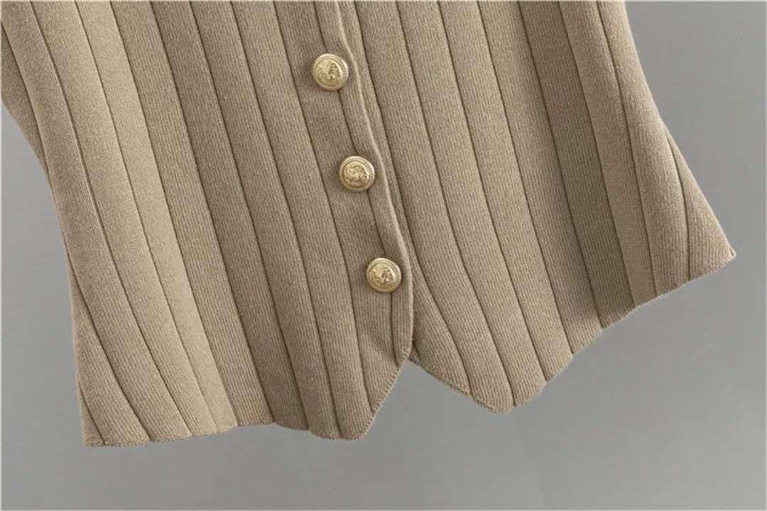 Cardigan da donna + gilet in maglia con scollo a V + pantaloni lunghi a gamba larga