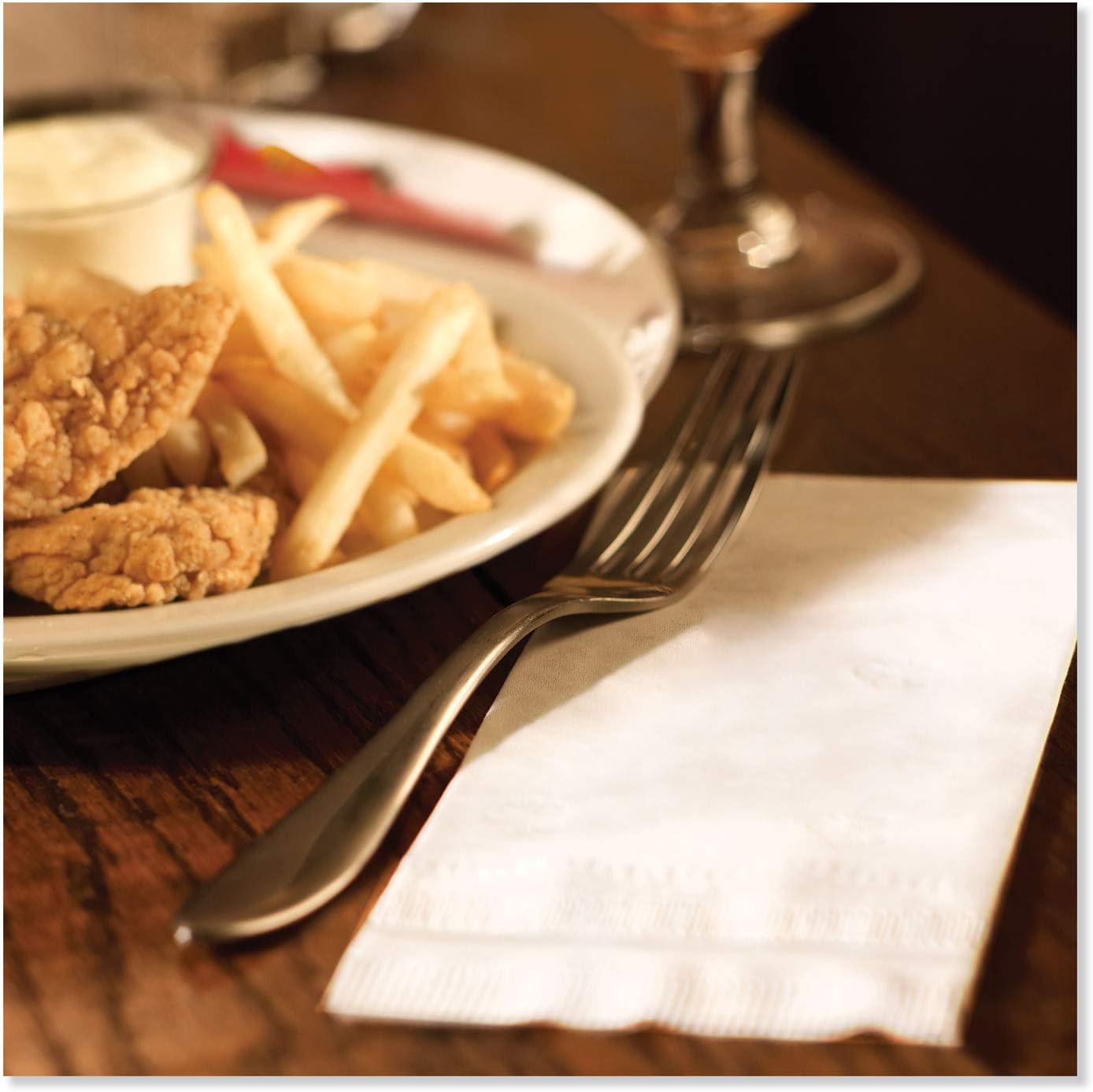 Tork Extra Soft White Dinner Napkin, 1/8 Fold 3-ply, 17" x 16.1", 6 x 290 napkins, NP7380A