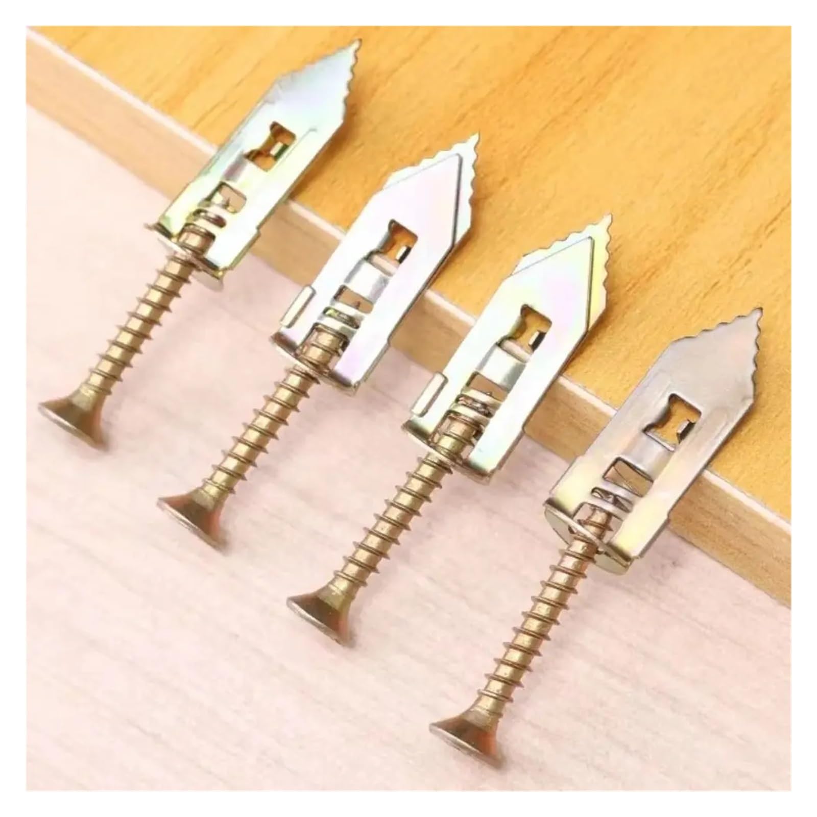 50 Set Hohlwandstecker Nagel-in Hammer Treiber Schraube verzinkt selbstbohrend selbstschneidend Kit Härte Metall(12 * 40mm)