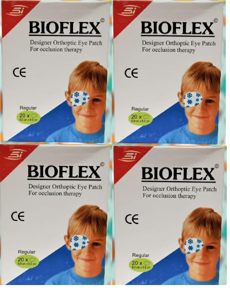 BIOFLEX Orthoptic eye patch for occlusion therapy regular 20xO 6.0cmX8.0cm (Pack of 4) best eye occlusion therapy product-image-42