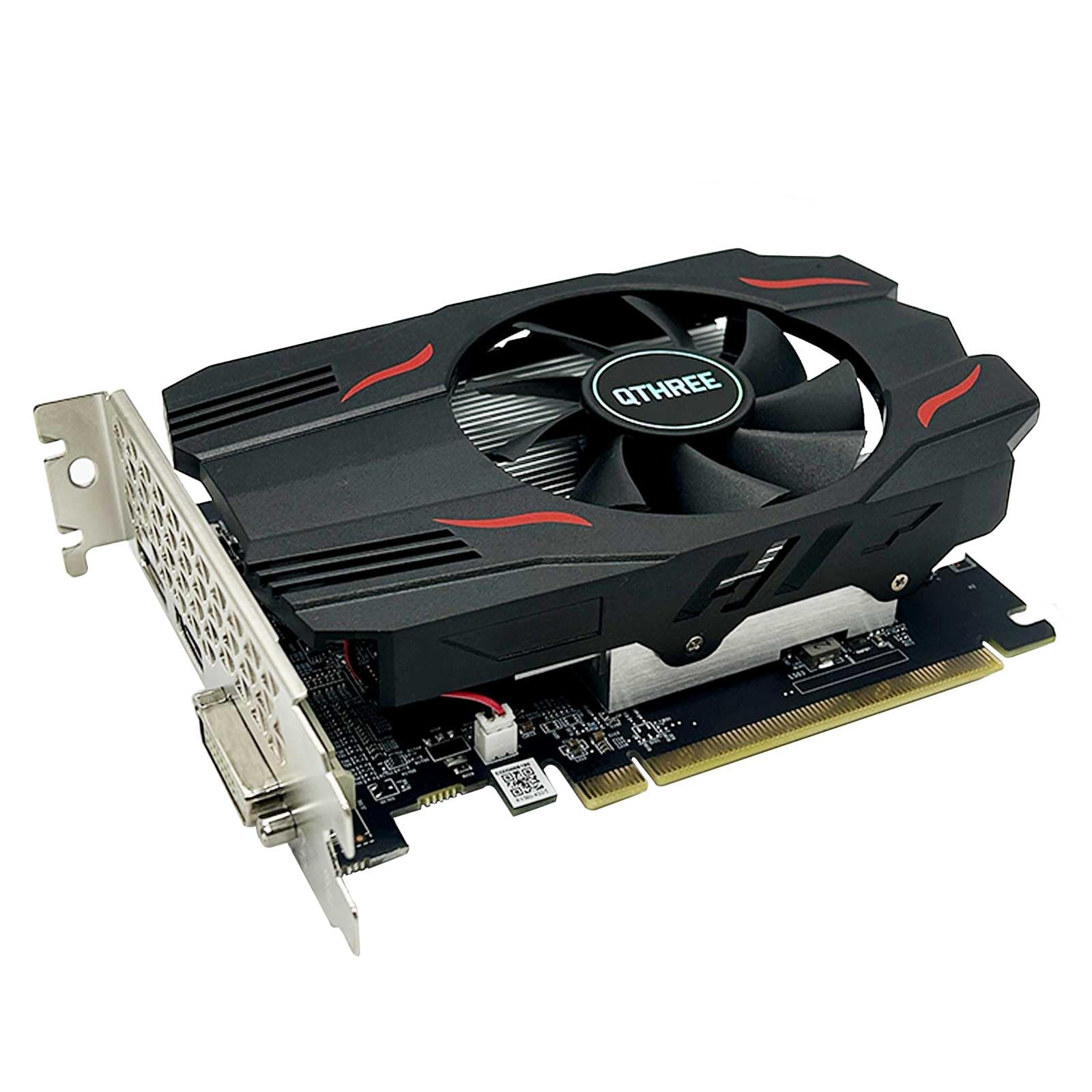 QTHREE Radeon RX 560 Scheda Video, 4GB GDDR5 128-bit, HDMI, DisplayPort, DVI, Scheda Grafica PC, GPU, Video Card, PCI Express x8, DirectX 12