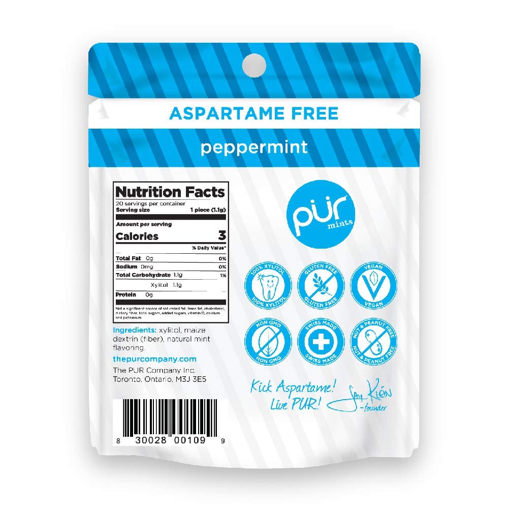 Buy PUR 100 Xylitol Mints, Sugarless Peppermint, Sugar Free
