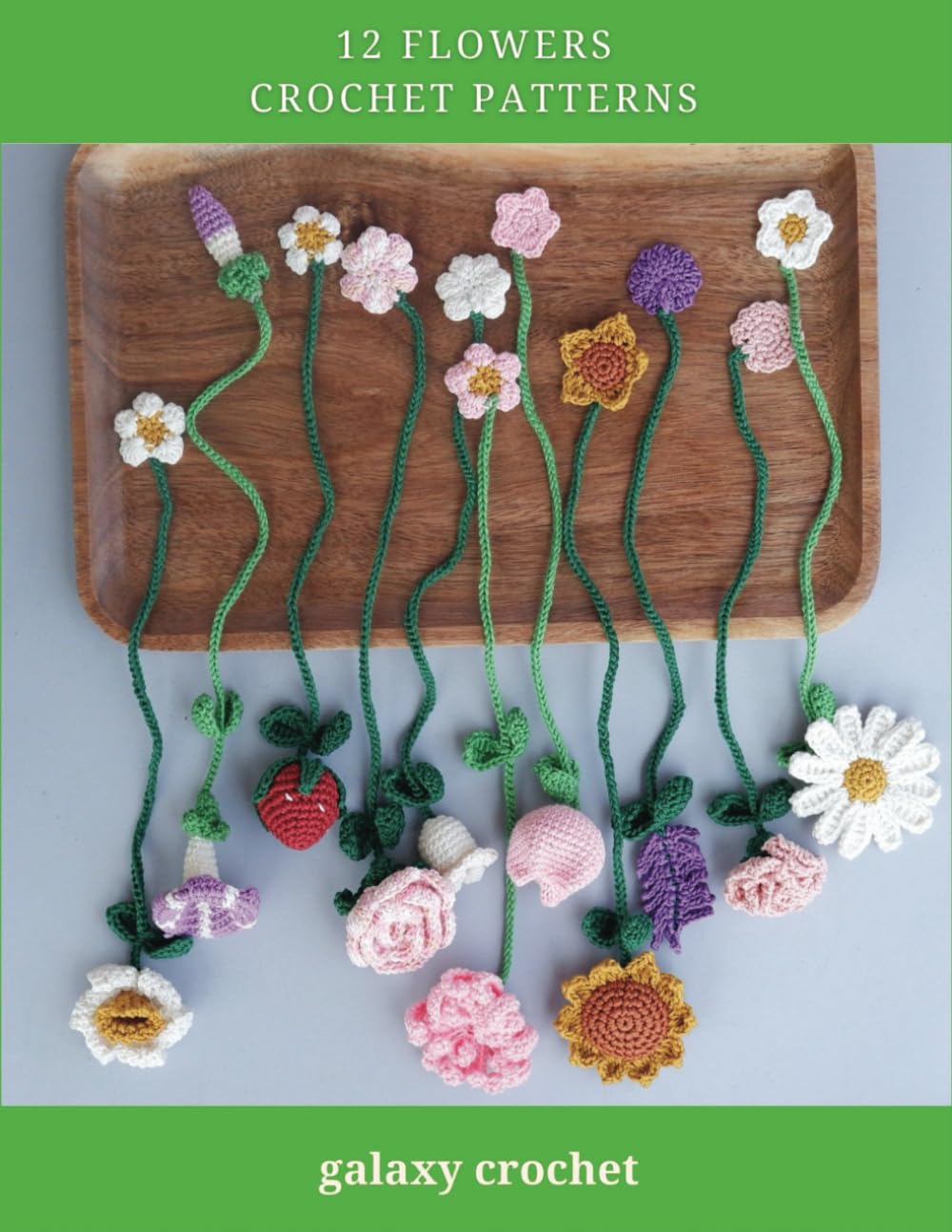 12 Flowers Crochet Patterns: Explore Elegant Flower Crochet Patterns, Beautiful and Creative Design, Crochet Activity Books for All Levels, Rose,