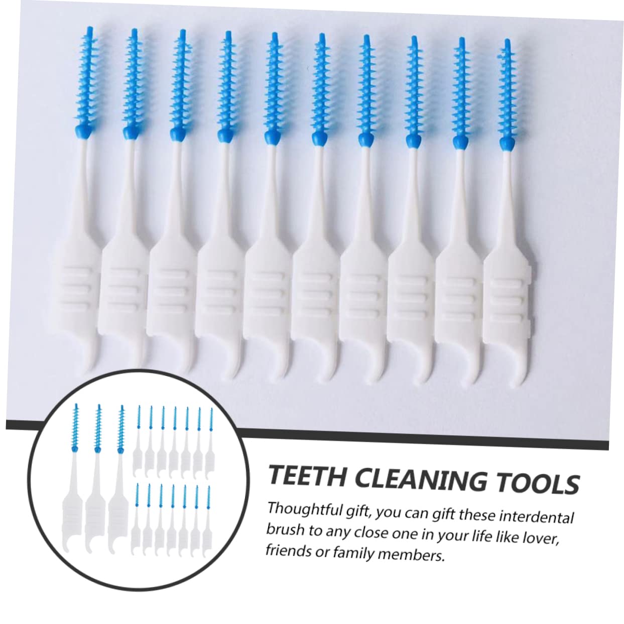 Didiseaon 800 Piezas cepillo interdental herramienta de masaje herramienta de limpieza de limpieza bucal halitosis palillo de hilo limpiadores de huecos de