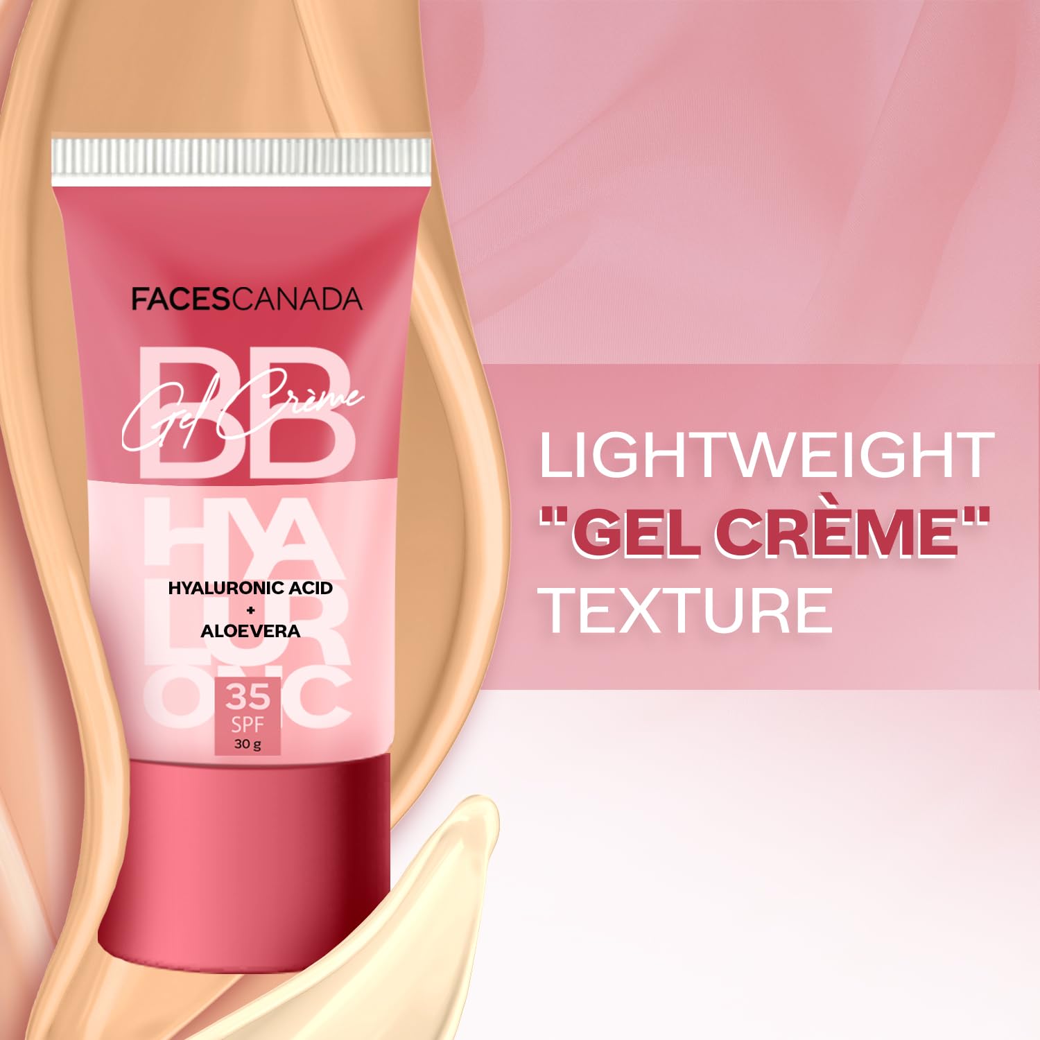 FACESCANADA SPF 35 BB Gel Crème - Light Vanilla, 30g | Multitasking | Even Skin Tone | Instant Glow | Smooth Flawless Matte Finish | Hydrating | Lightweight & Nonsticky 2