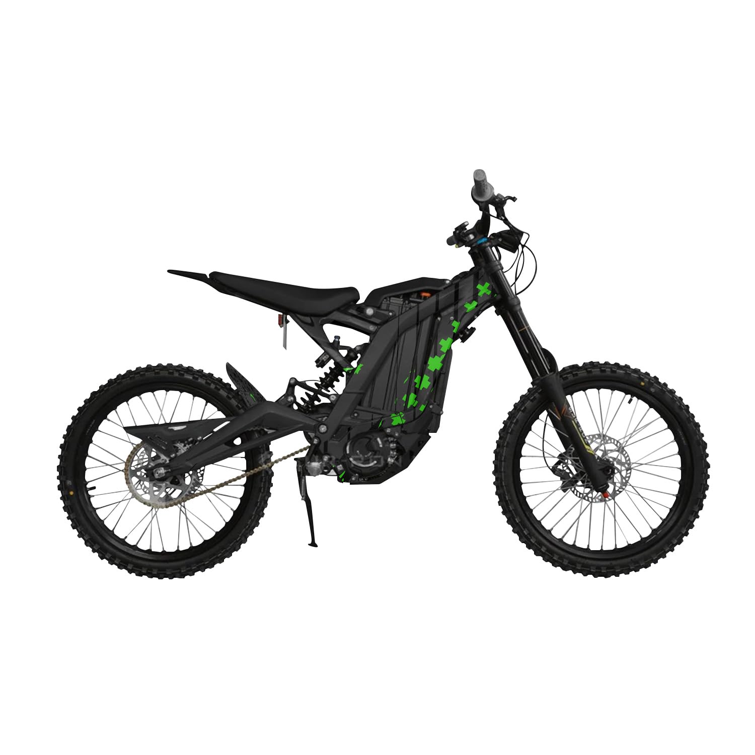 Surron Light Bee Graphics Kit Wrap - Grunge Cross Green - Sur-Ron Skin - Premium 3M Vinyl Protective Wrap Decal Cover - Easy to Apply | Crafted in The USA by MightySkins