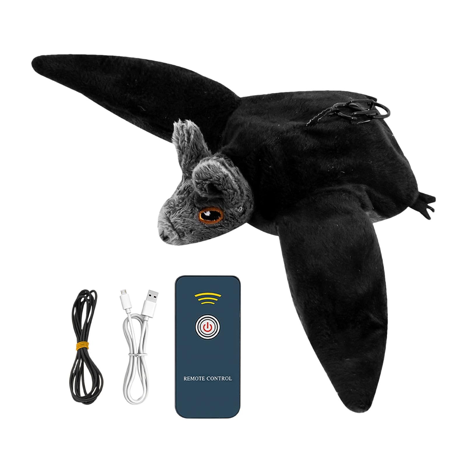 Uitseld Flapping Bat Cat Toy | Remote Control Flapping Bat with Catnip | Beating Wings Toys, Halloween Cat Exercise Toys for All Breeds, Vivid Chirping, 3 Modes