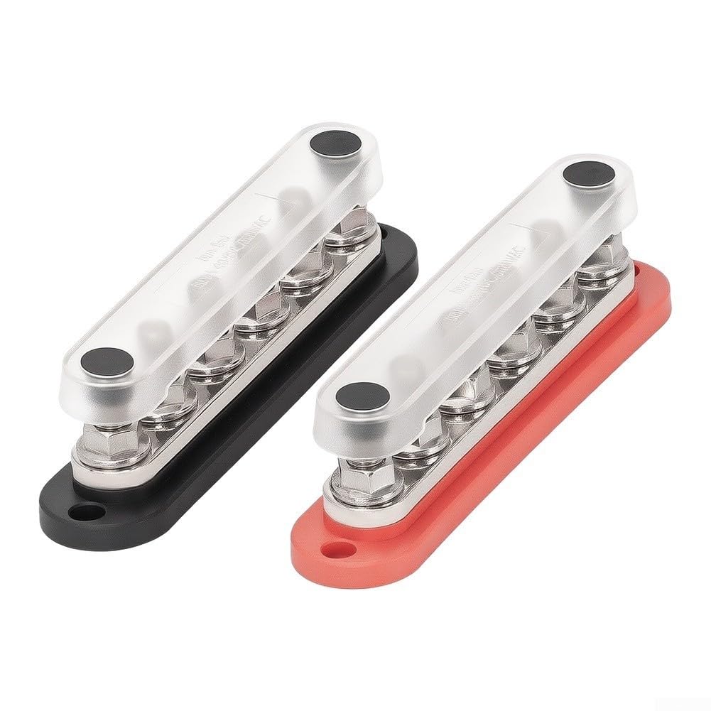 Bloc de distribution d'alimentation 300 A 180 mm pour courant élevé (rouge