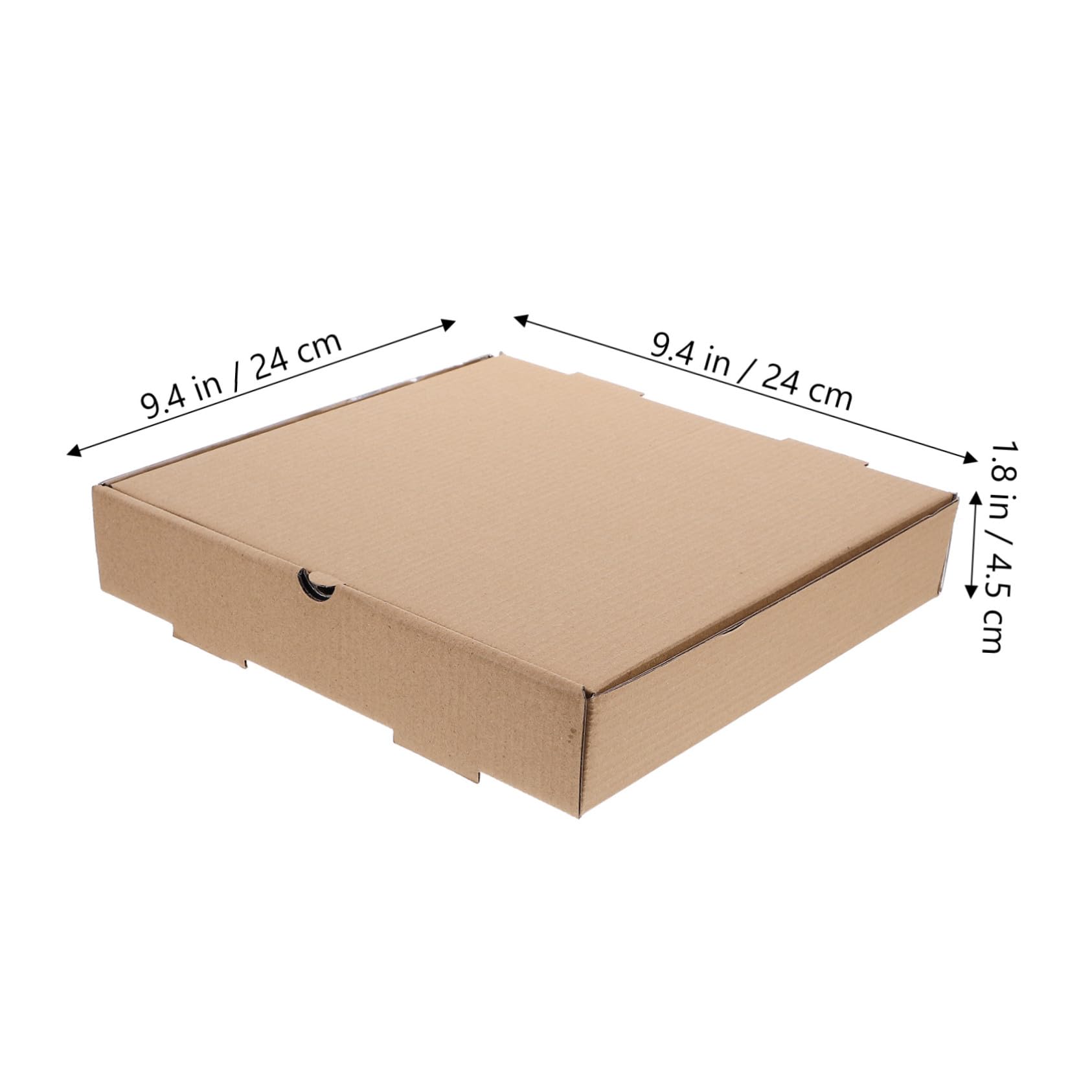 COLLBATH Caja Térmica Cuadrada para Pizza 10 Piezas 24x24x4, 5 Cm