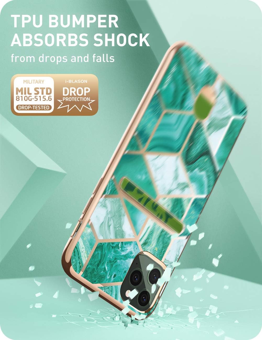 i-Blason Cosmo Wallet Slim Designer Wallet Case for Apple iPhone 11 Pro Max (2019), 6.5", Green
