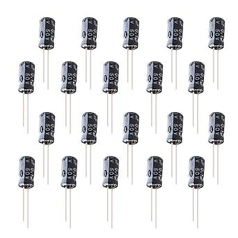 Aluminum Electrolytic Capacitor Kits 50V 0.1uF Radial Leads DIP Capacitors for Electrical Repair/Arduino/DIY etc. 20Pcs