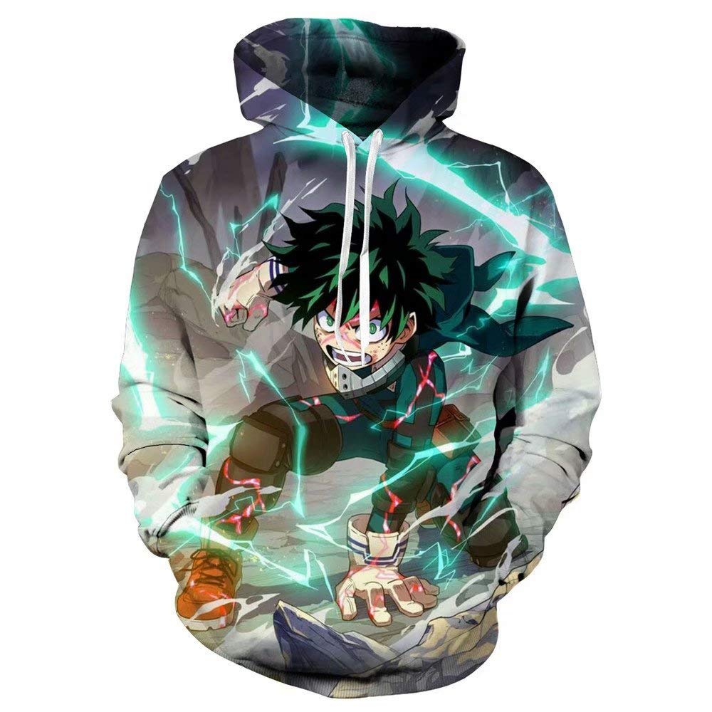 My Hero Academia Hoodie Deku Cosplay Costume Boku No Hero Academia Sweatshirt 3D Jacket