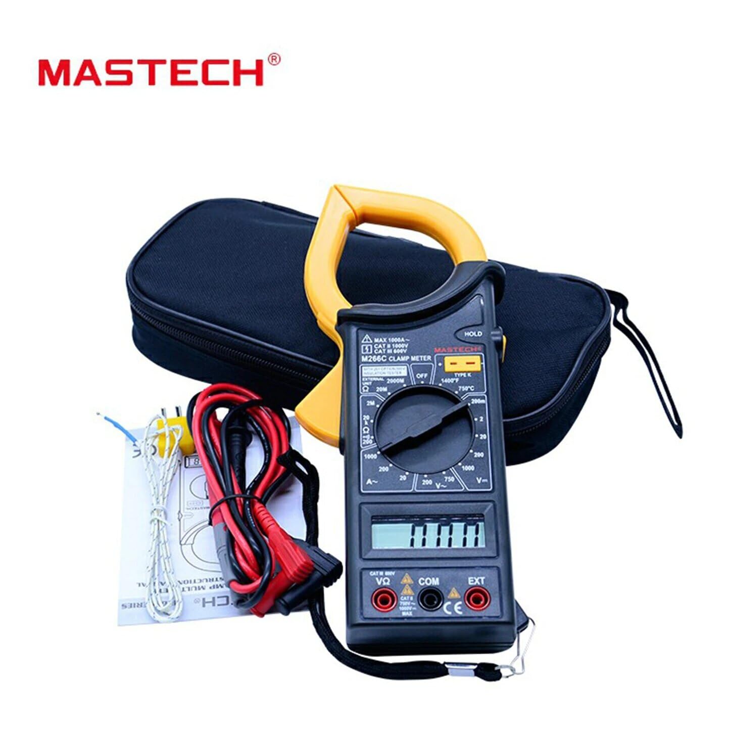 M266 M266C M266F Medidor de abrazadera digital, plisado actual, probador de circuito, pinzas, multímetro herramienta eléctrica profesional para el hogar (M266C)