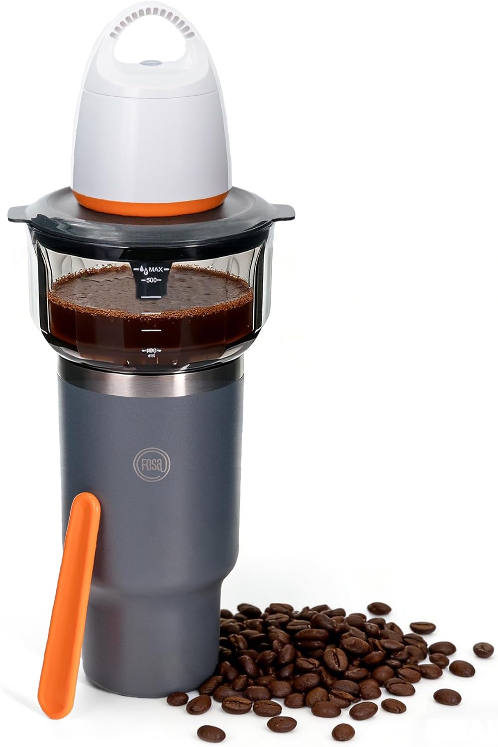 FOSA VacBrew The Ultimate Cold Brew Vacuum Coffee Maker - Brewing unit with a SUS Mug (3 Programs Timer Vacuum Pump included)