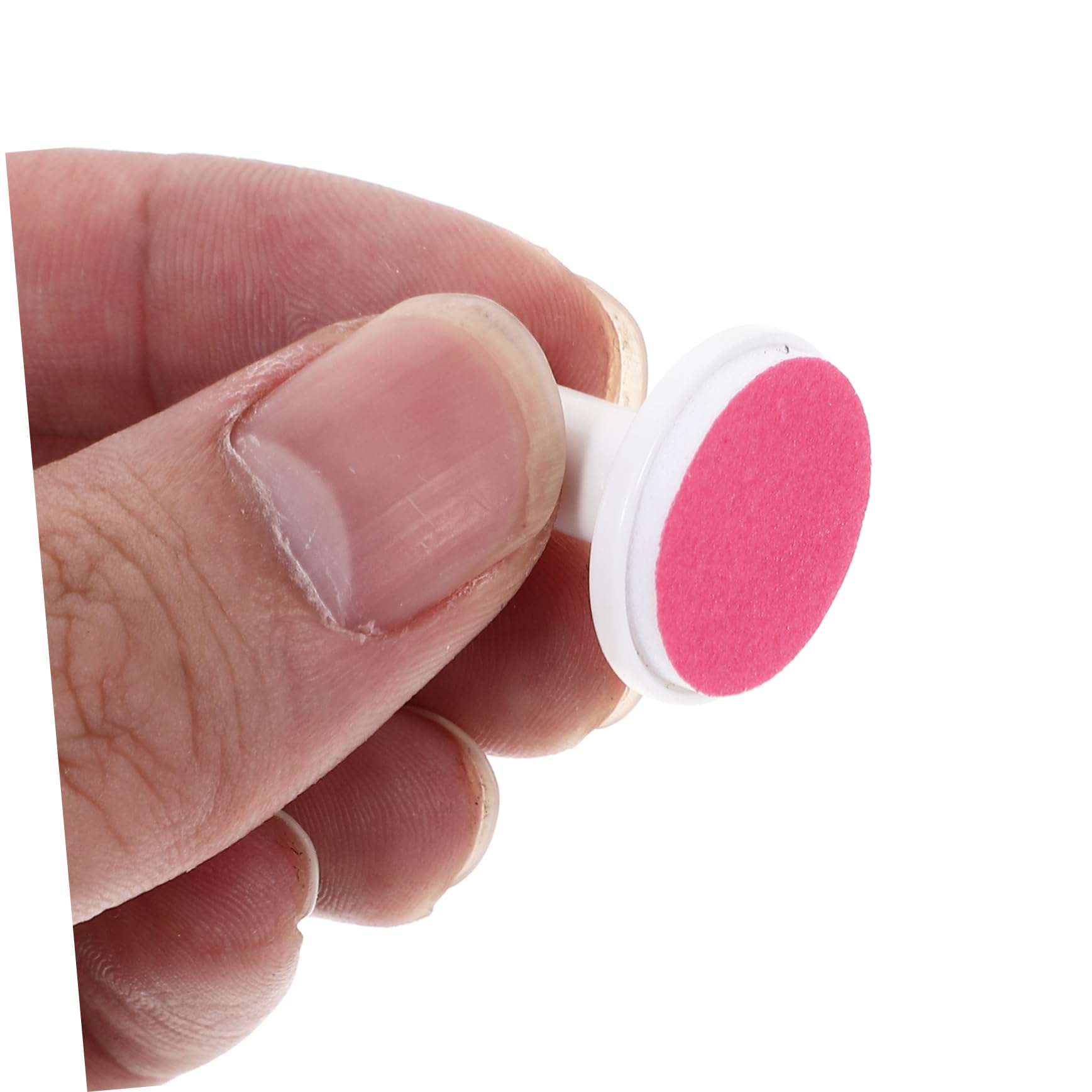 Almohadillas para Pulir Uñas para Bebés de 12 Piezas Rojas | Papel Abrasivo y Plástico, Cabezales de Repuesto Fáciles de Cambiar, Uso Seguro para Uñas de Manos