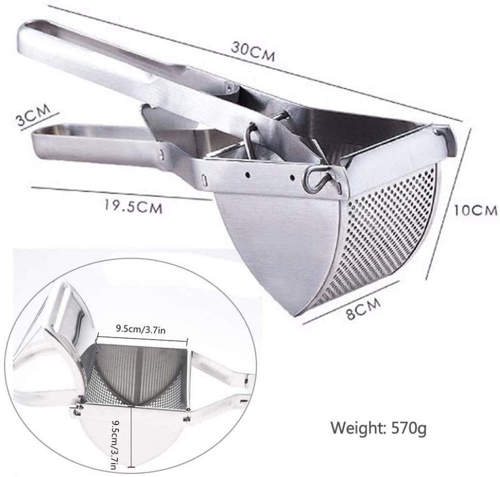 Kartoffelpresse Edelstahl Lebensmittelsieb für cremige Kartoffelpüree und Püree, Easy Press Squeezer für Rezepte