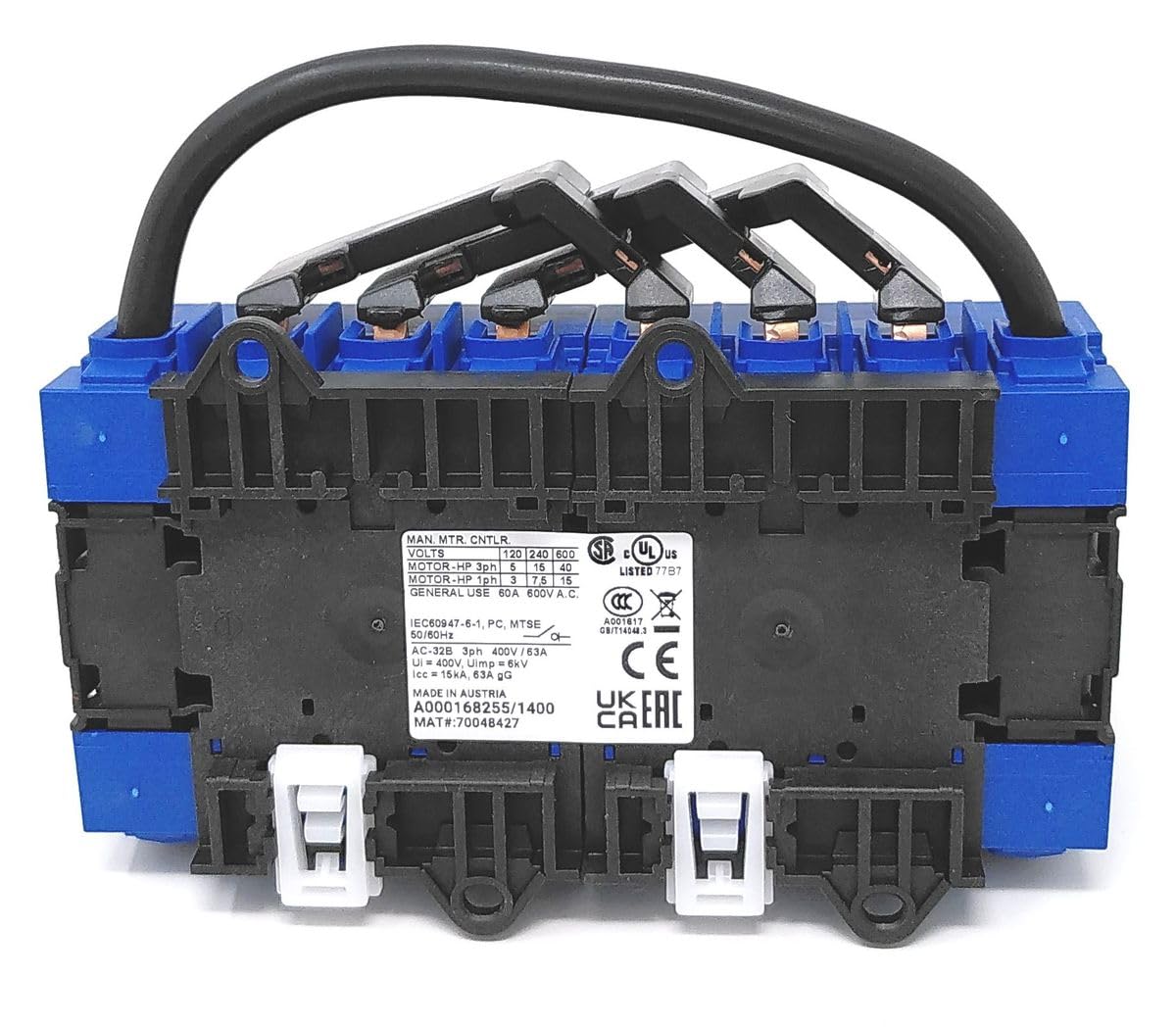 Kraus & Naimer KA63B T904 VE2 +F437 Umschalter 4-polig 63A mit Stellung Netz 0 Notstrom Schnappbefestigung Lastschalter