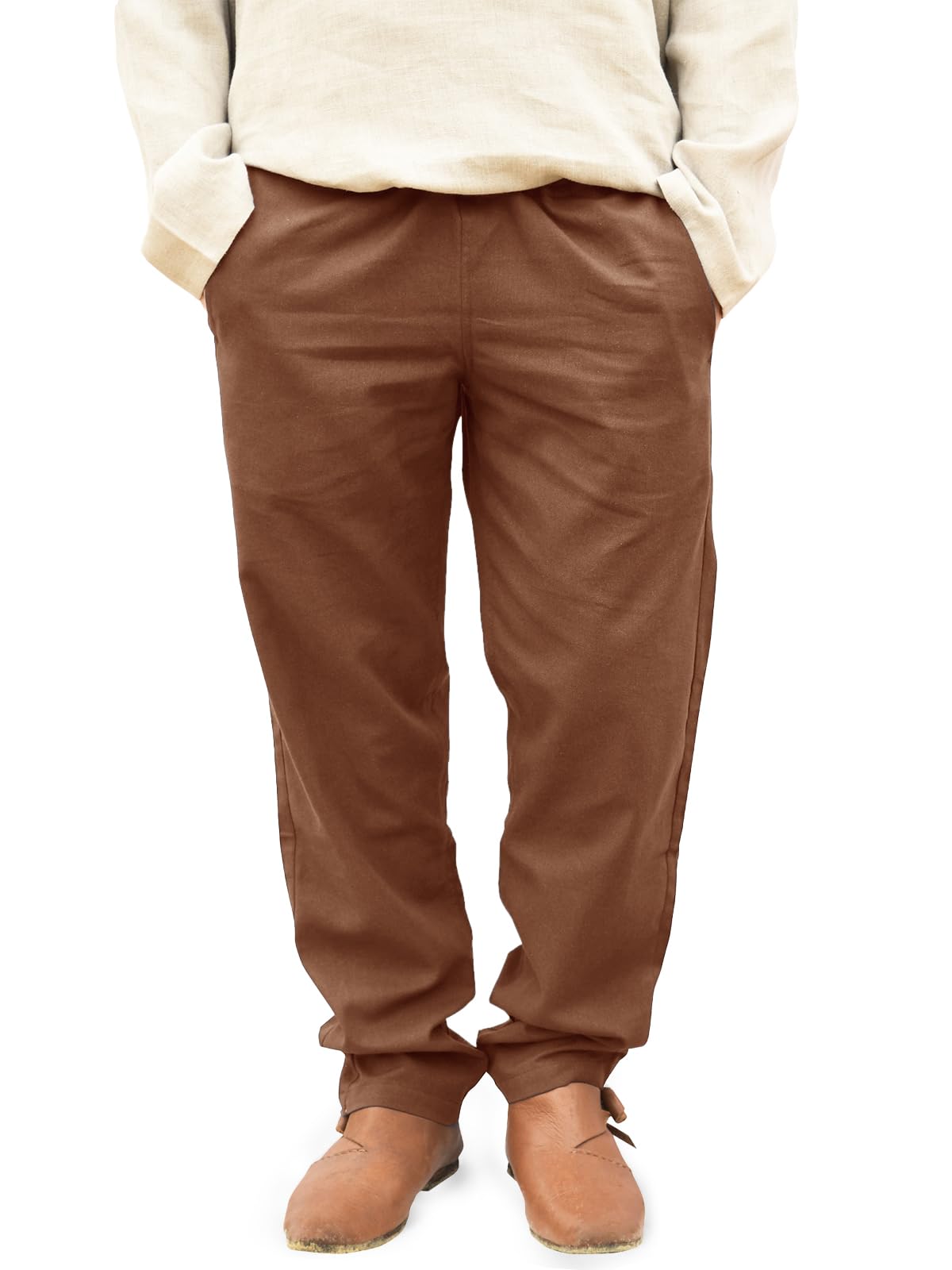 Mens Medieval Pants Renaissance Viking Pirate Cotton Linen Pants Gothic Costume Cosplay Navigator Trousers