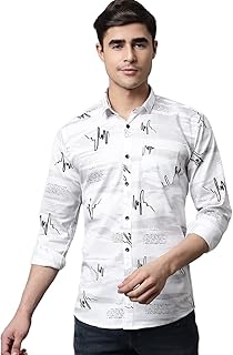 Men's Cotton Slim Fit Printed Casual Shirt Price in India