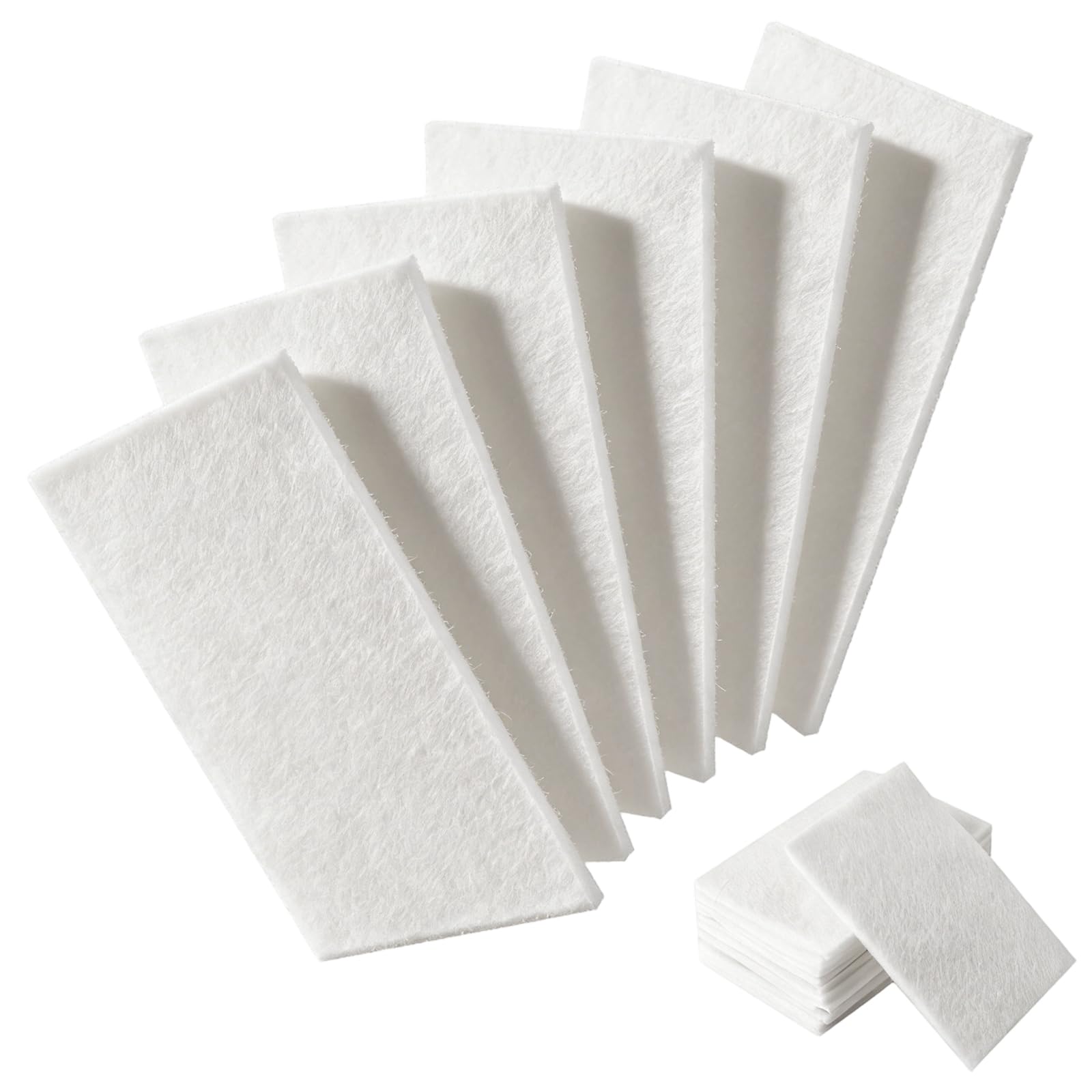 12PCS White Non Woven Pads & Non Scratch Scrubbing Pads 4x6 Inch | Light Duty Scouring Pad & Abrasive Surface Scrubber Multi Scouring Sponge for Polishing Cleaning Pads Non Abrasive