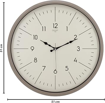 Emores 51 Cm Flowing Second Quiet Mechanism Wall Clock