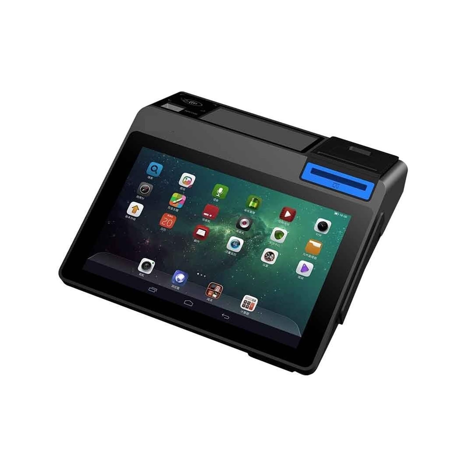 Registrierkasse für Kleinunternehmen, Z100 with GMS10.1, Desktop Cash Register, Card Swiping, Code Scanning and Receipt Printing All-in-one Machine für Einzelhandel, Restaurant, Supermarkt